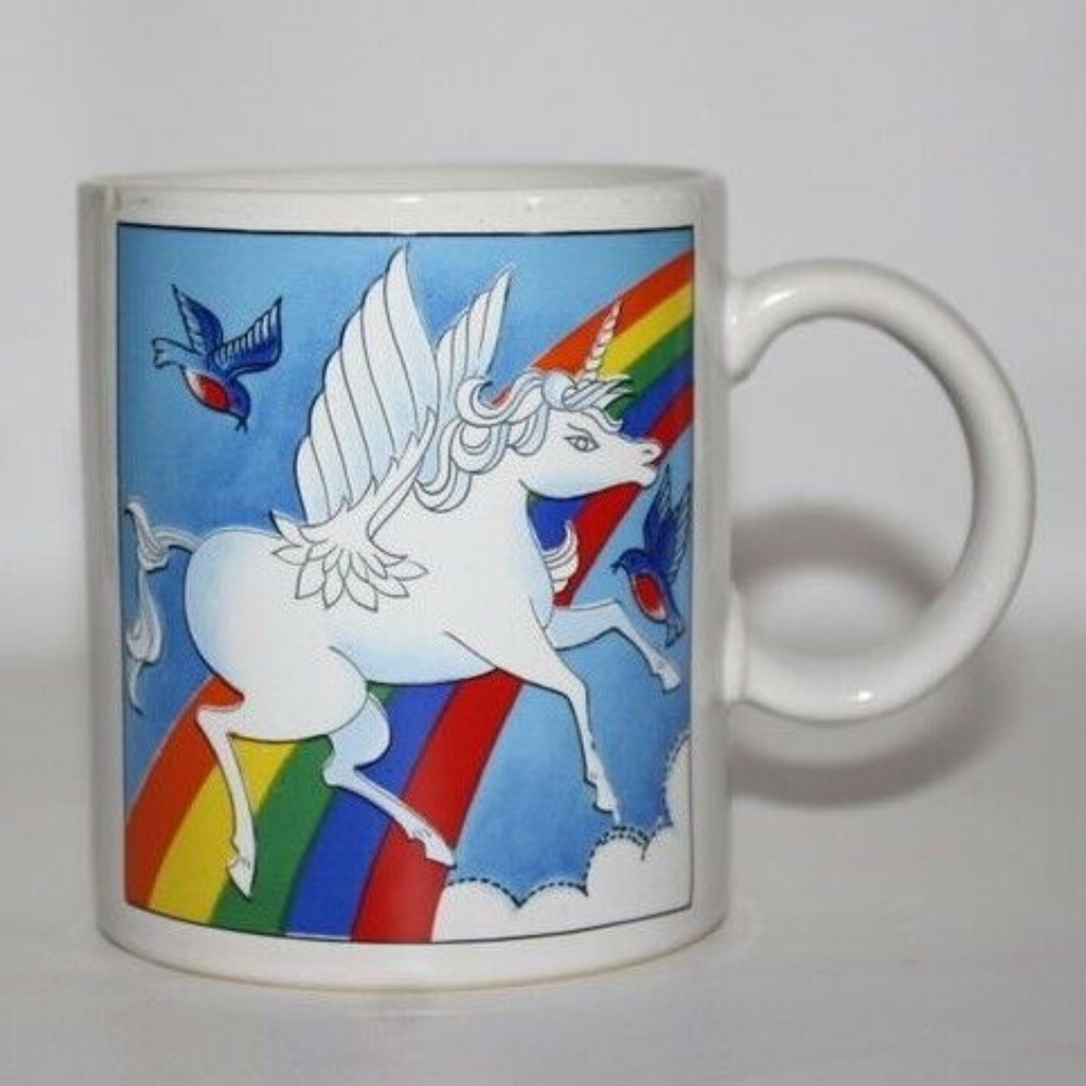 Vintage Pegasus Rainbow Coffee Cup Mug